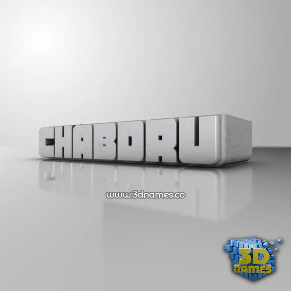 chabdru in White Metro style - 3D name wallpaper