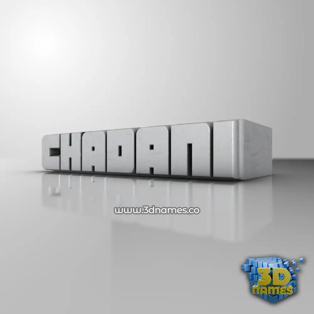 chadani in White Metro style - 3D name wallpaper
