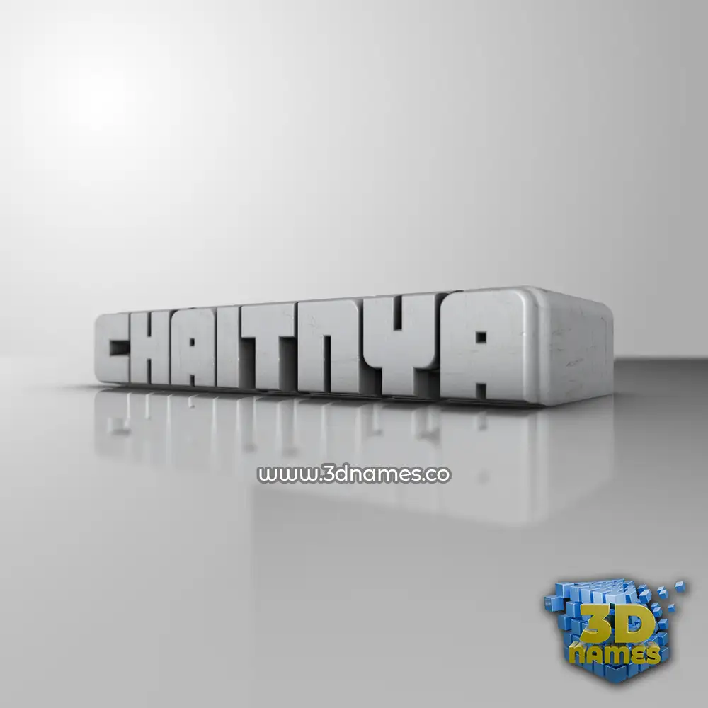 chaitnya in White Metro style - 3D name wallpaper