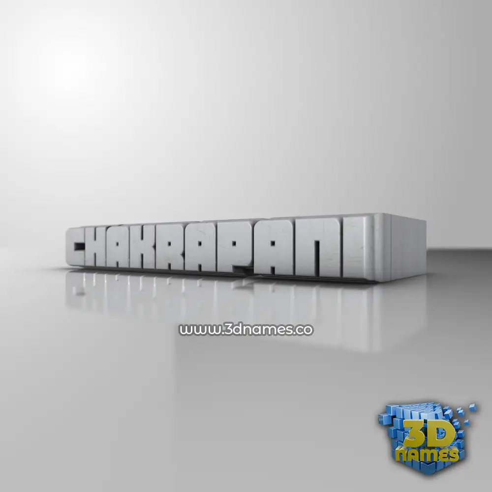 chakrapani in White Metro style - 3D name wallpaper