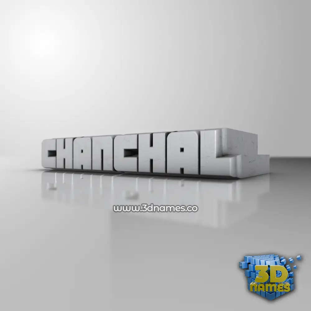 chanchal in White Metro style - 3D name wallpaper