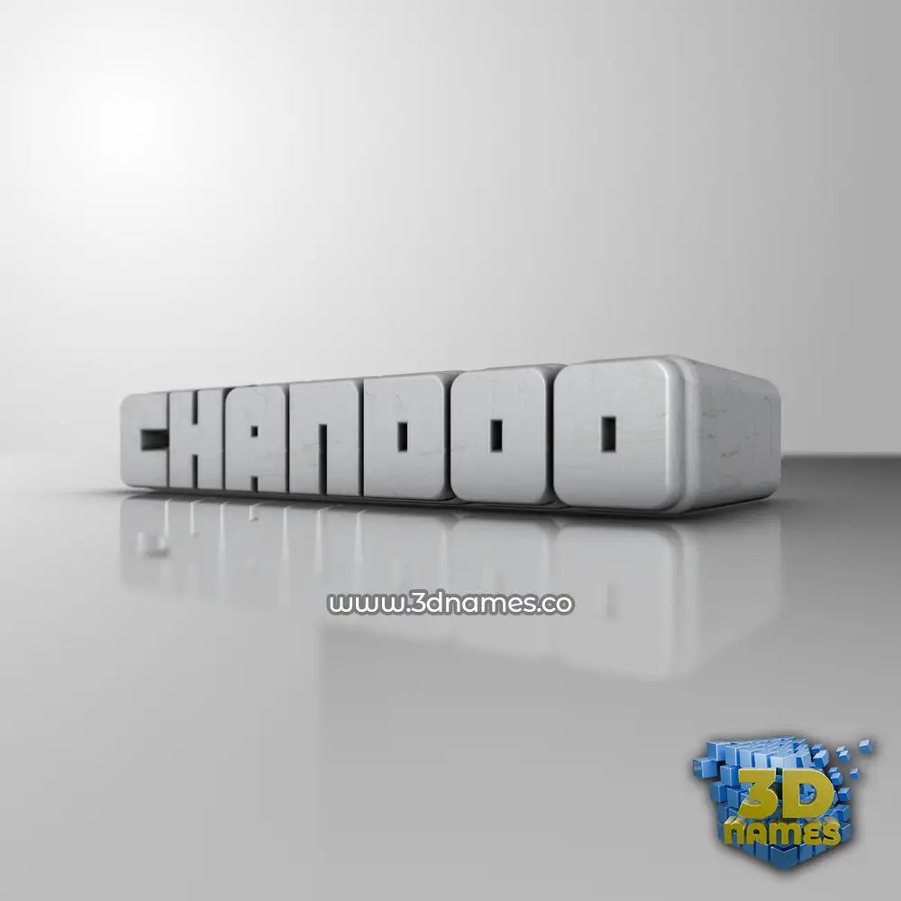 chandoo in White Metro style - 3D name wallpaper