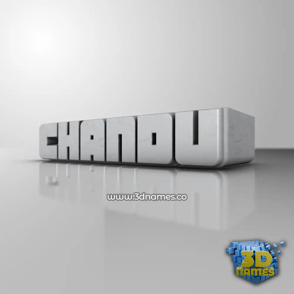 chandu in White Metro style - 3D name wallpaper