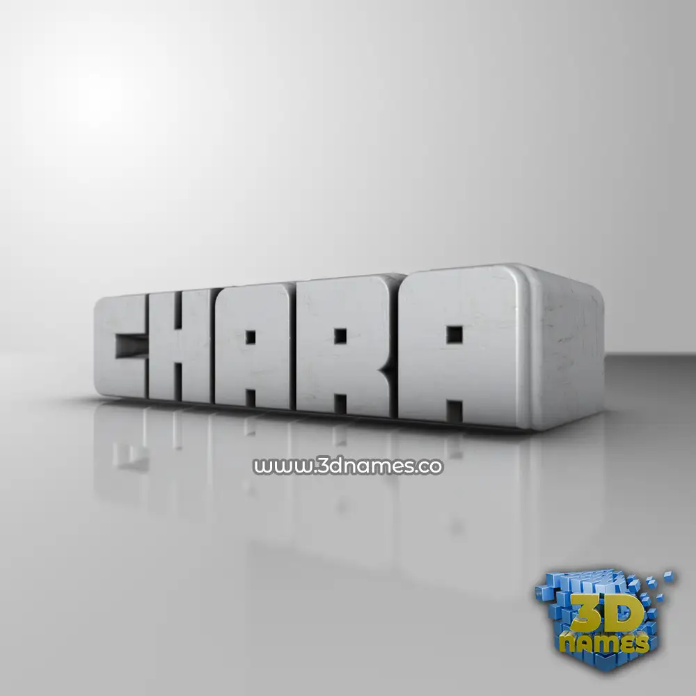 chara in White Metro style - 3D name wallpaper