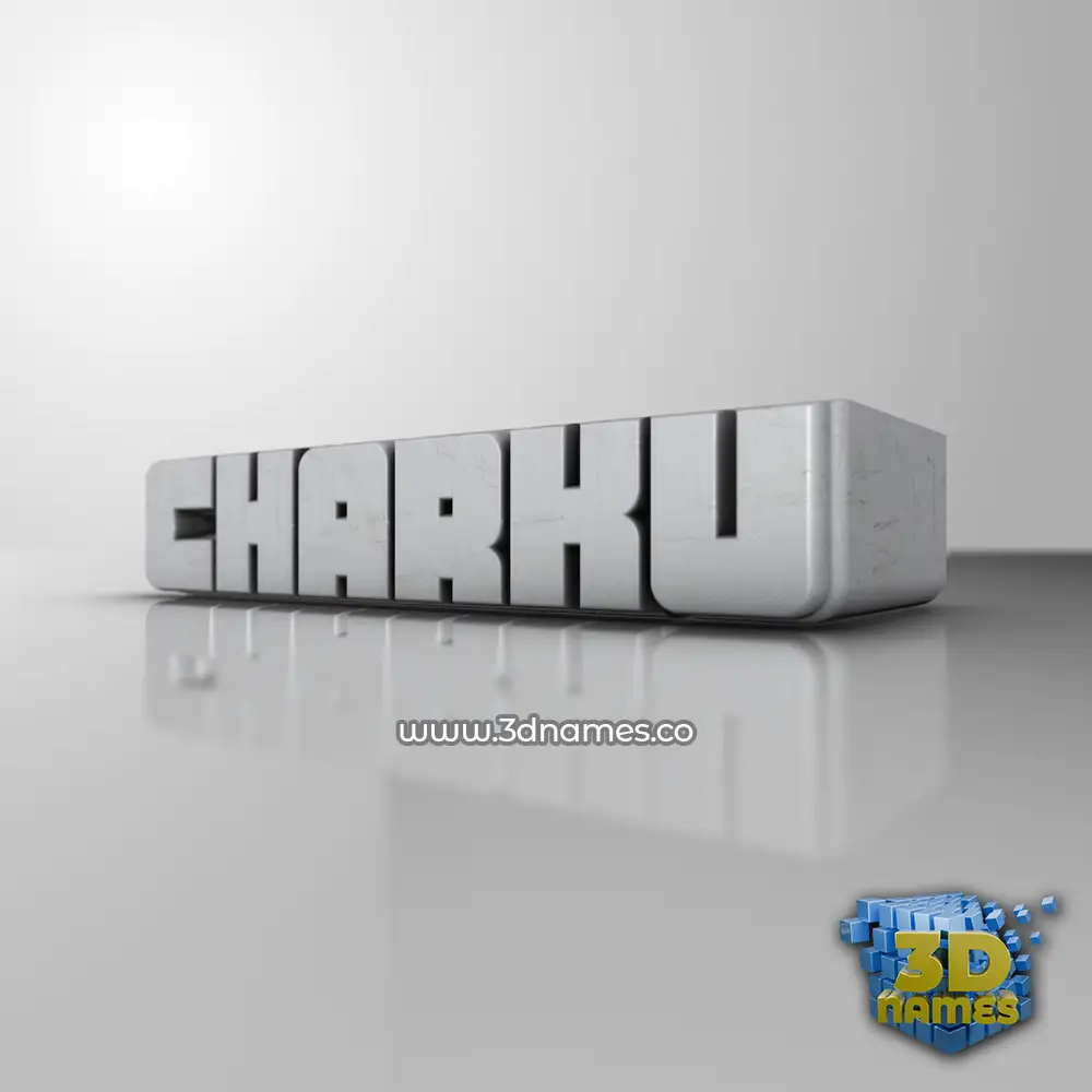 charku in White Metro style - 3D name wallpaper