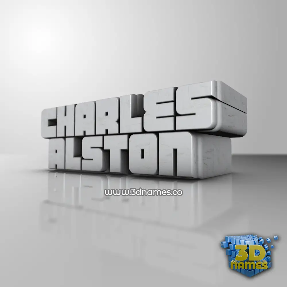 charles alston in White Metro style - 3D name wallpaper