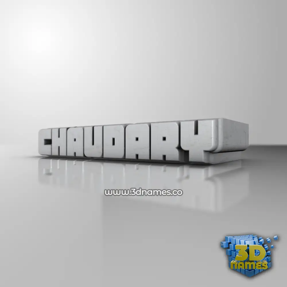 chaudary in White Metro style - 3D name wallpaper