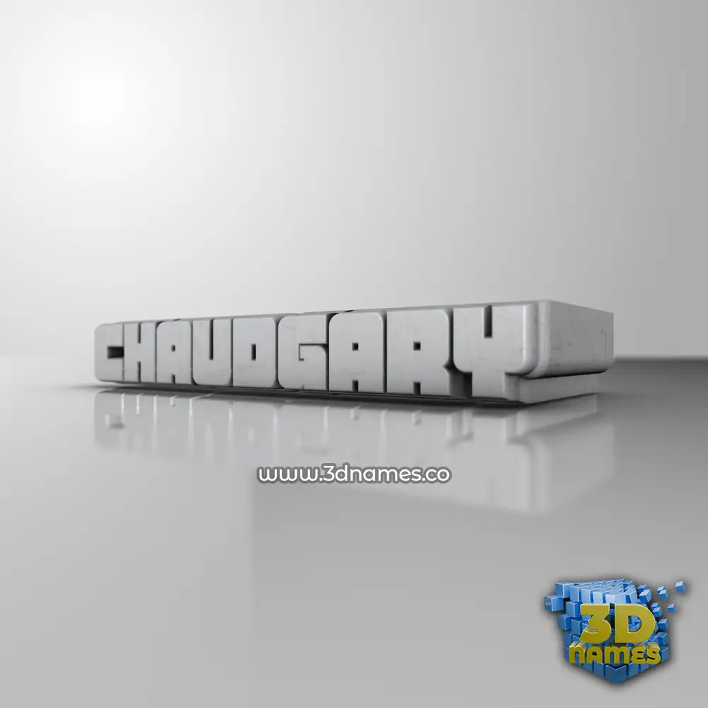 chaudgary in White Metro style - 3D name wallpaper