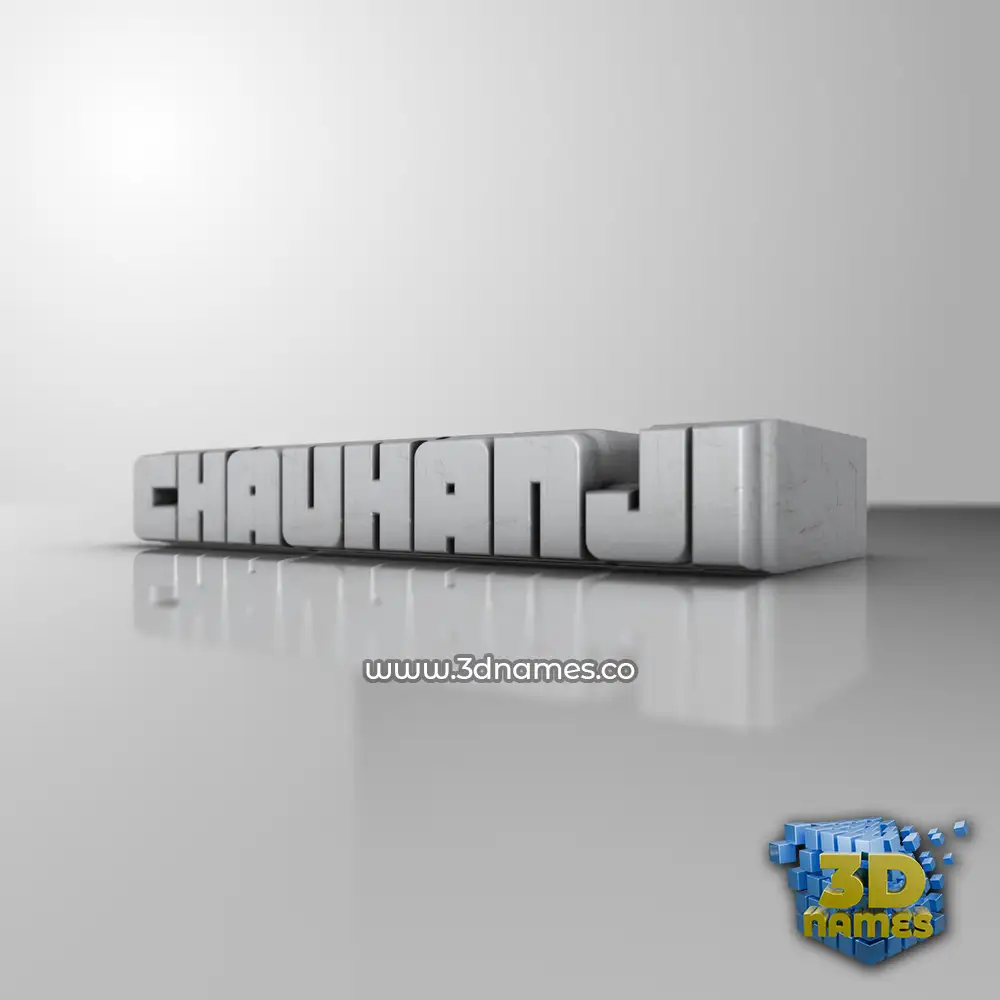 chauhanji in White Metro style - 3D name wallpaper