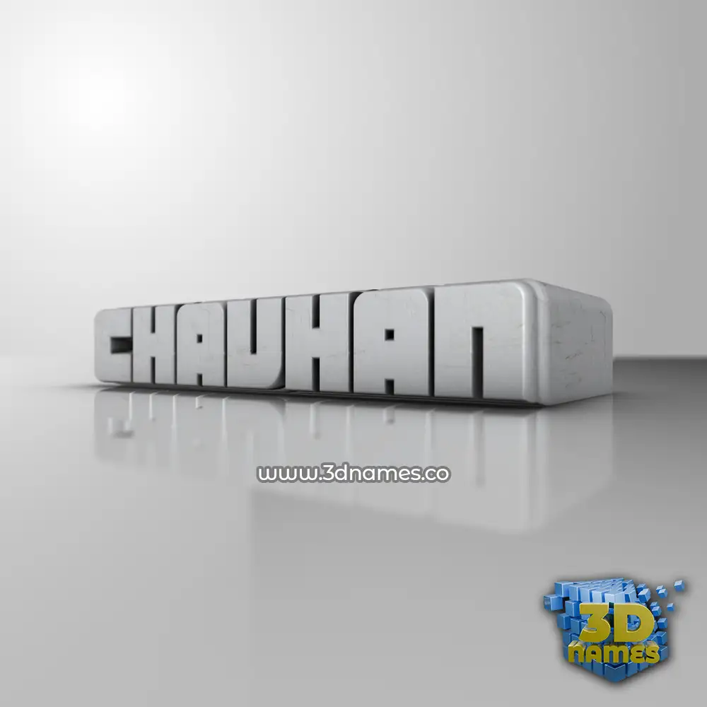 chavhan in White Metro style - 3D name wallpaper