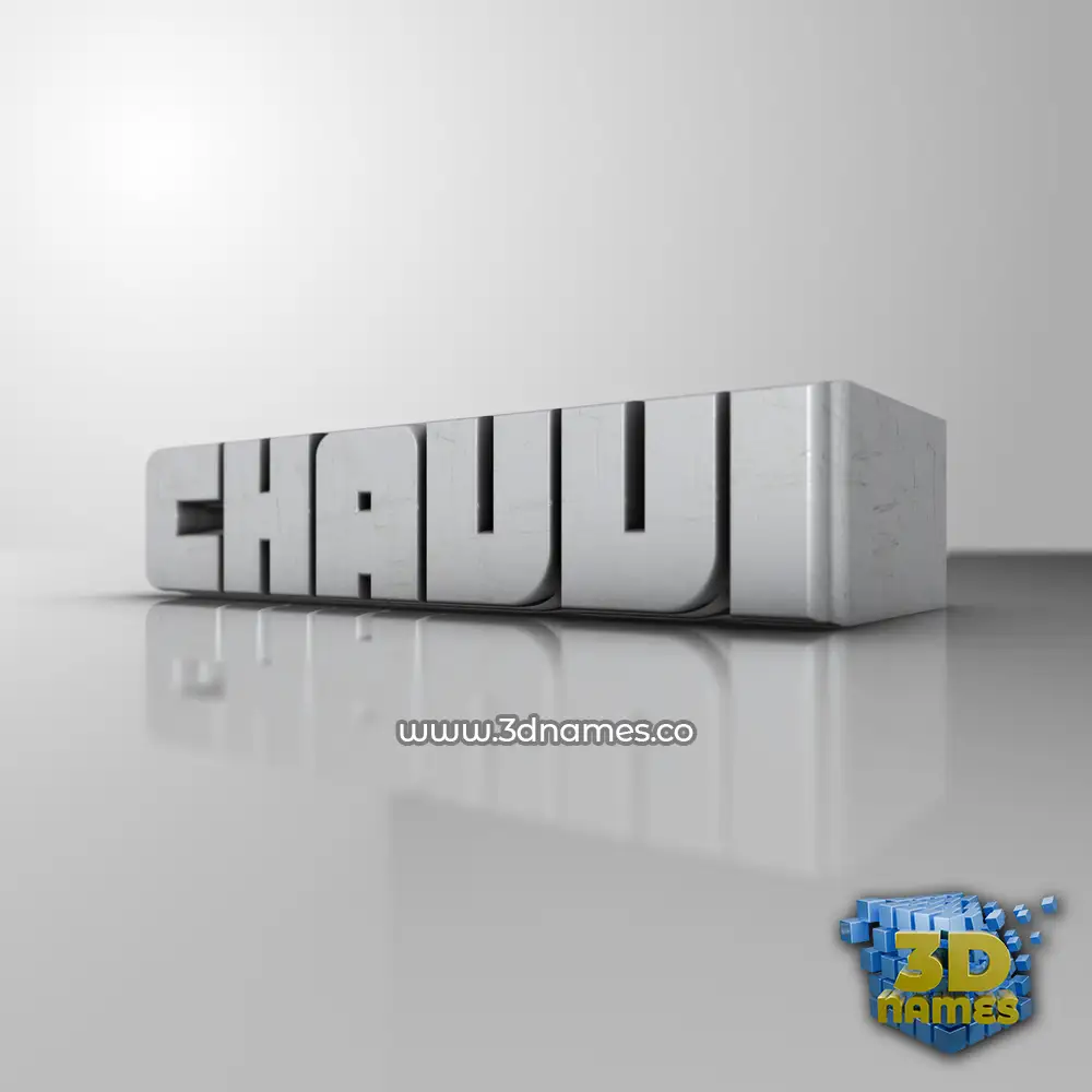 chavvi in White Metro style - 3D name wallpaper