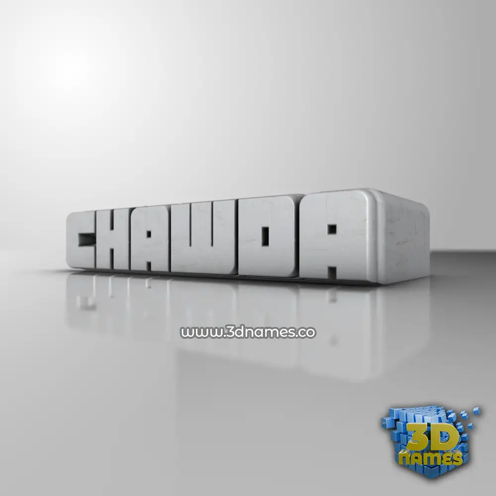 chawda in White Metro style - 3D name wallpaper