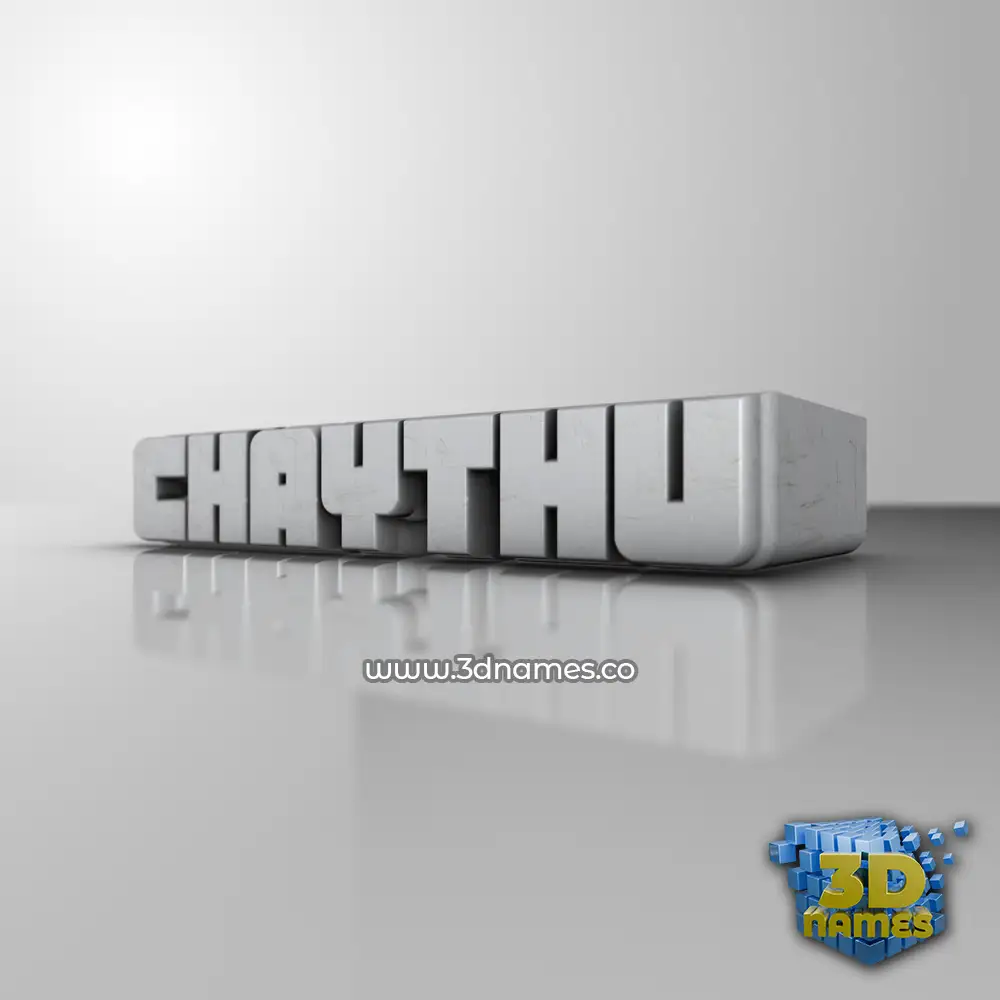 chaythu in White Metro style - 3D name wallpaper