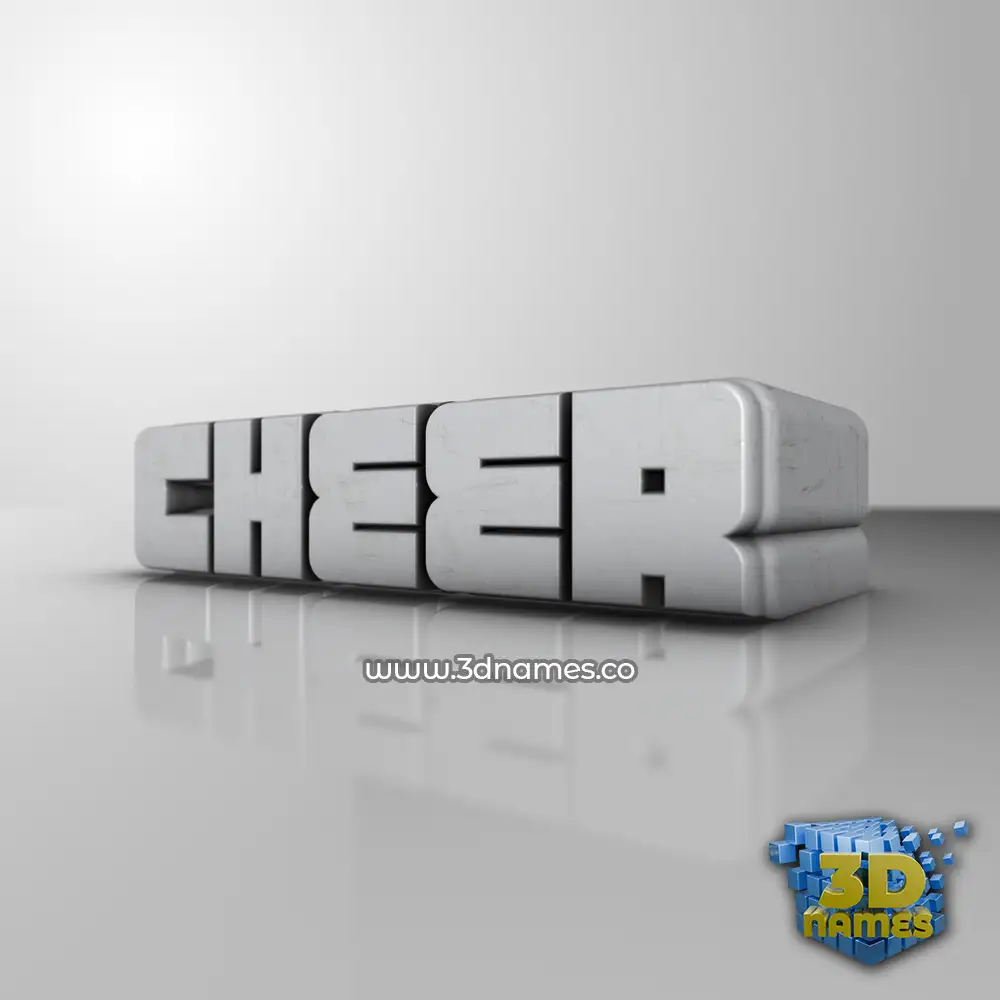cheer in White Metro style - 3D name wallpaper