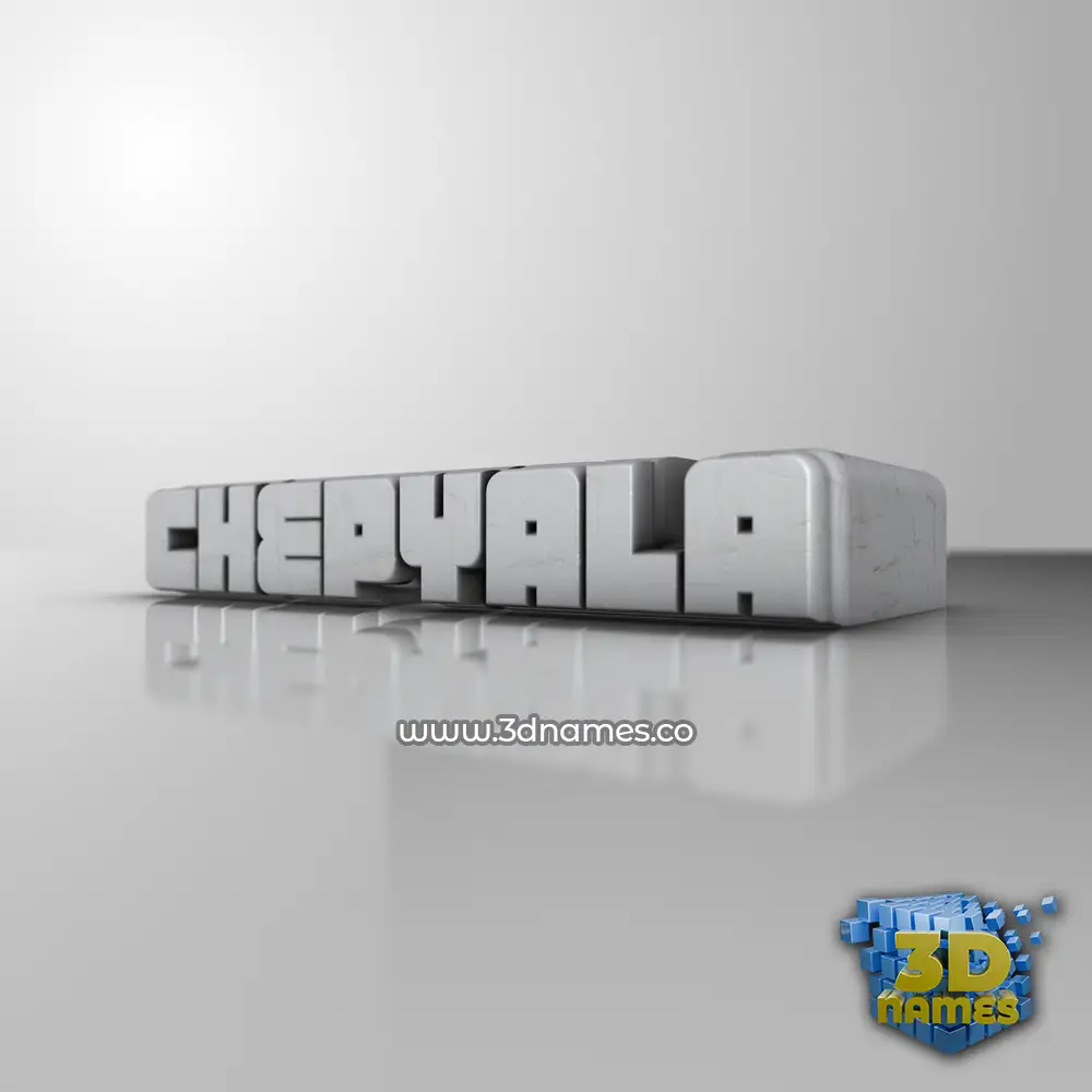 chepyala in White Metro style - 3D name wallpaper