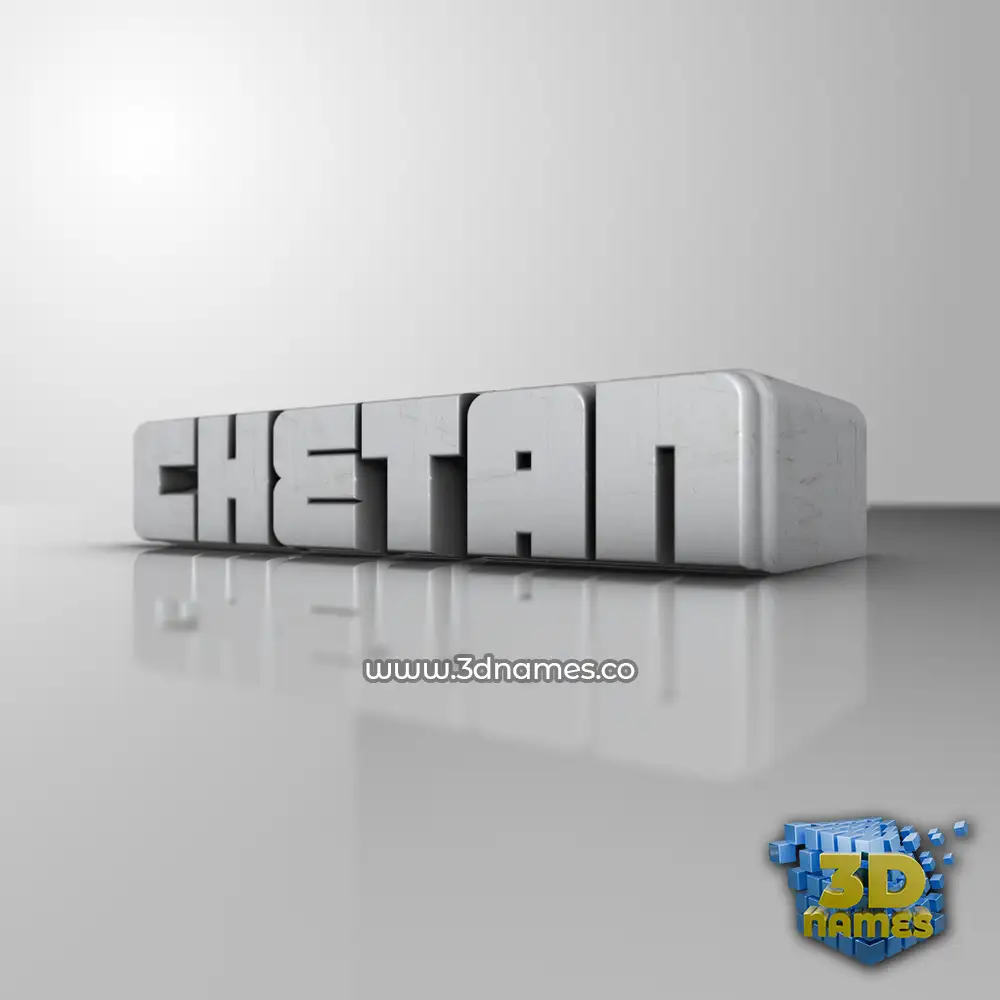 chetan in White Metro style - 3D name wallpaper