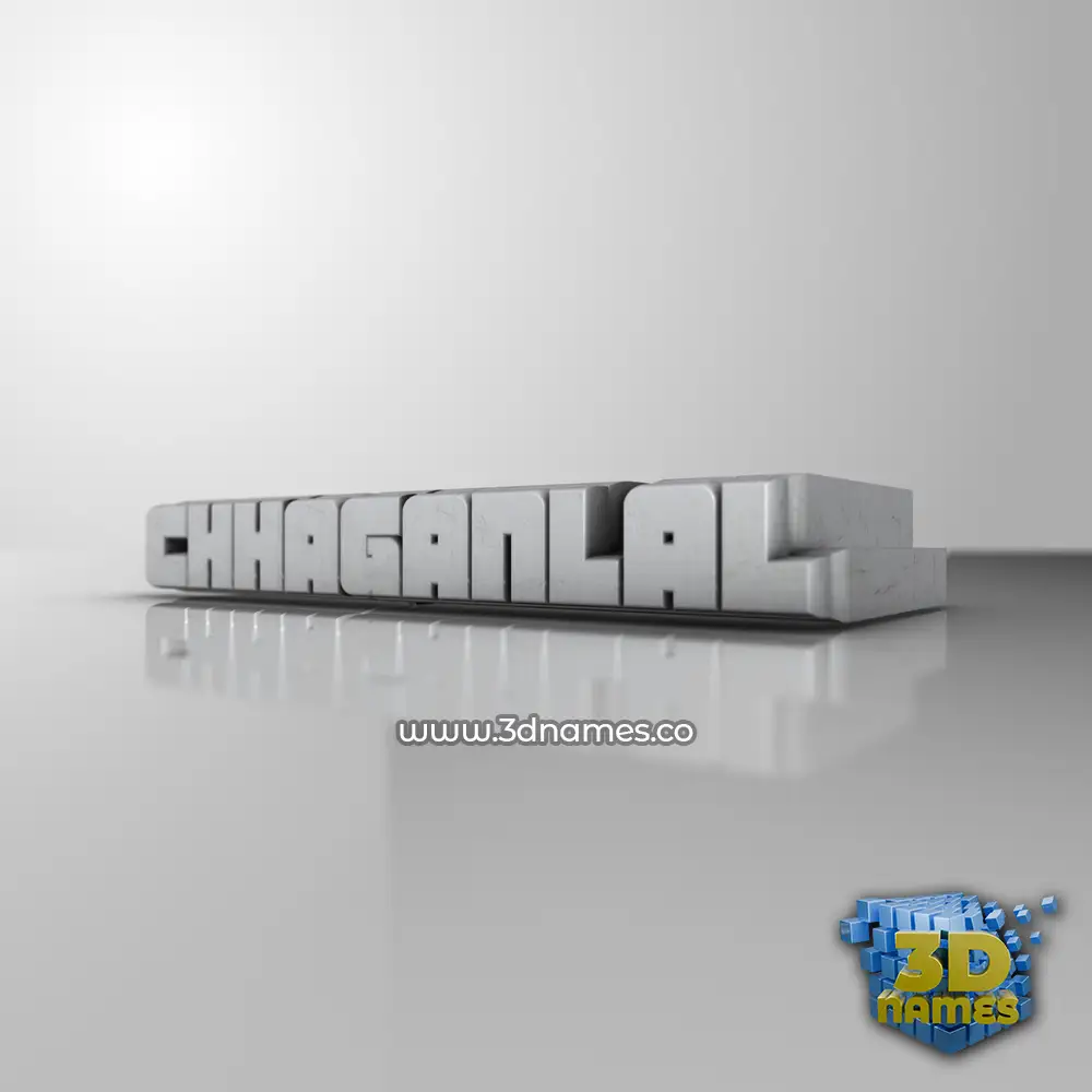 chhaganlal in White Metro style - 3D name wallpaper