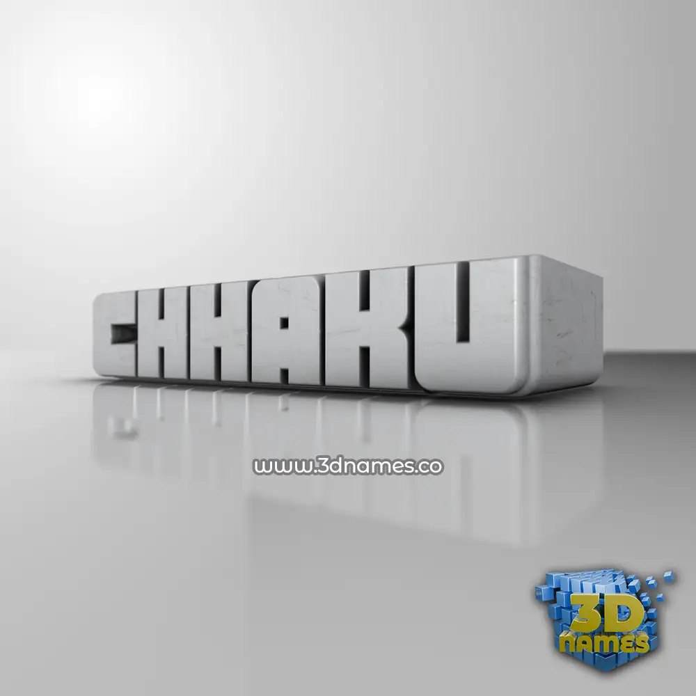 chhaku in White Metro style - 3D name wallpaper