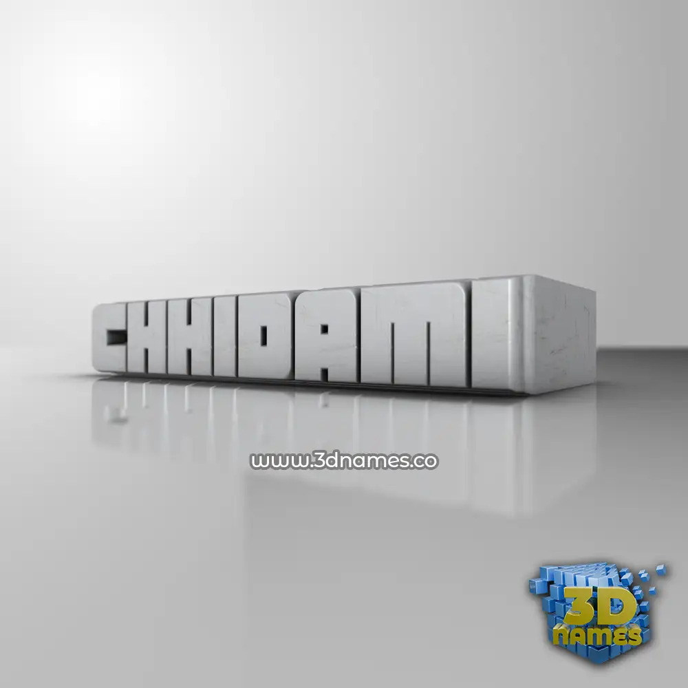 chhidami in White Metro style - 3D name wallpaper