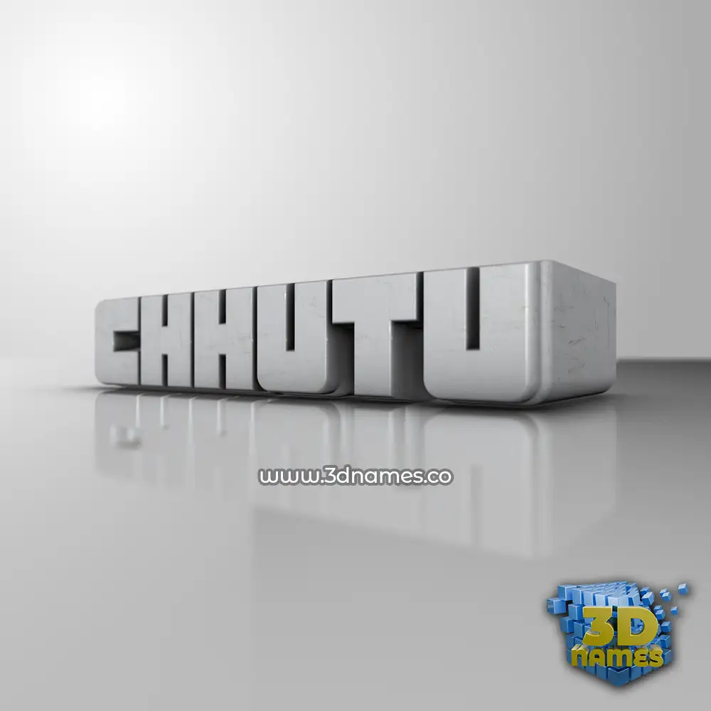 chhutu in White Metro style - 3D name wallpaper