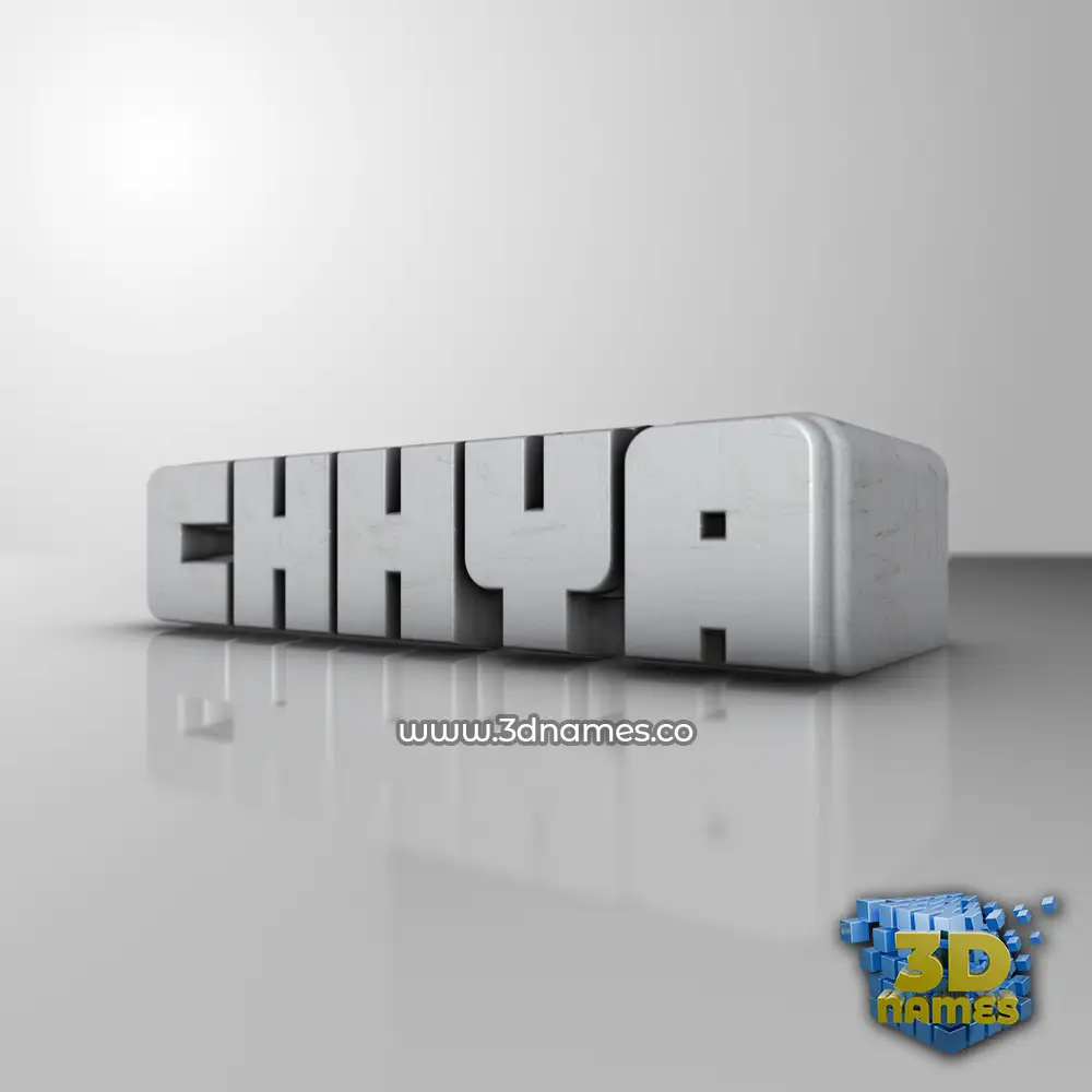 chhya in White Metro style - 3D name wallpaper