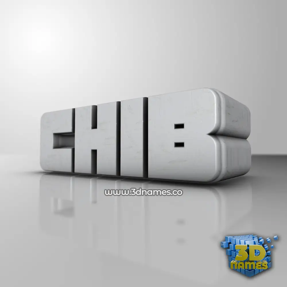 chib in White Metro style - 3D name wallpaper
