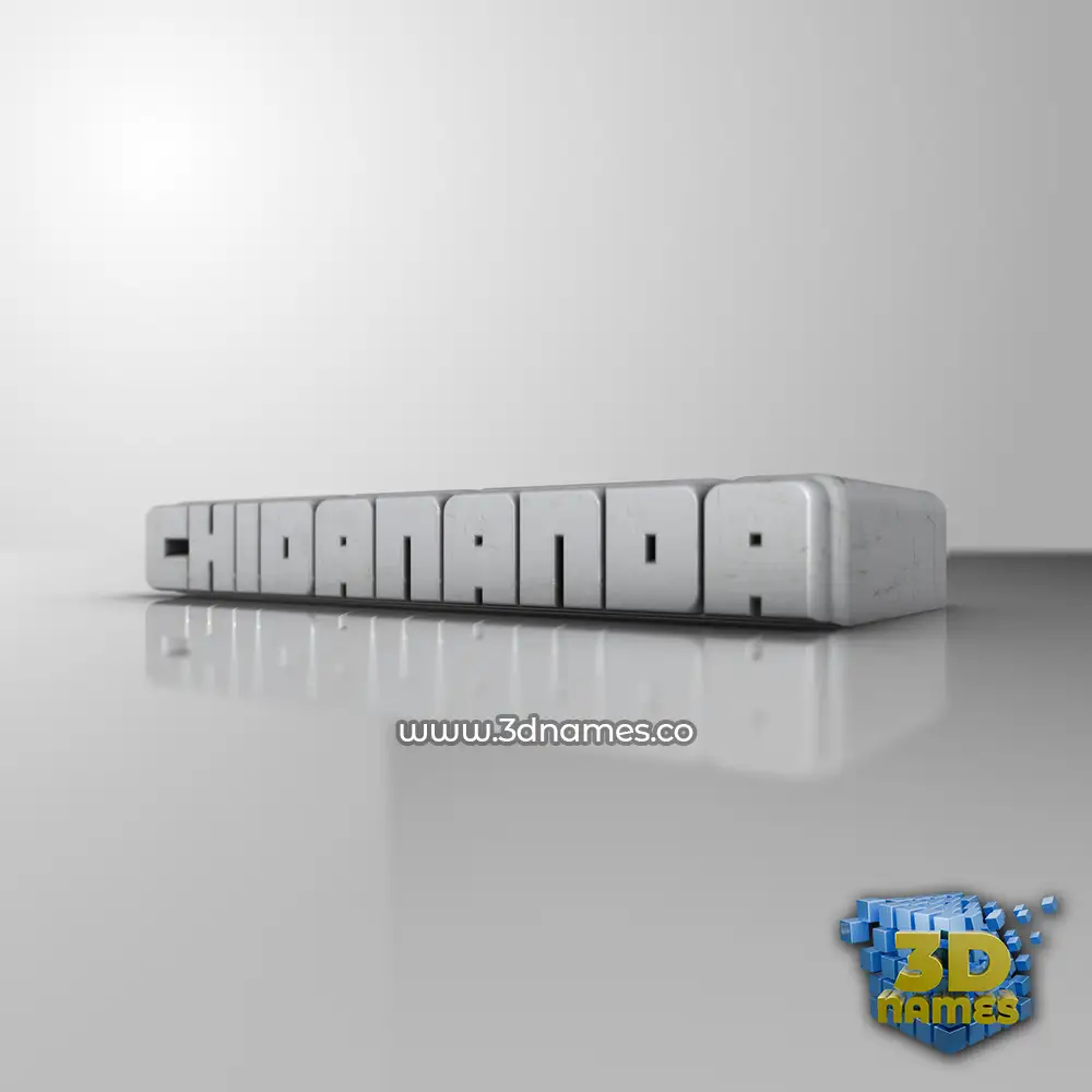 chidananda in White Metro style - 3D name wallpaper