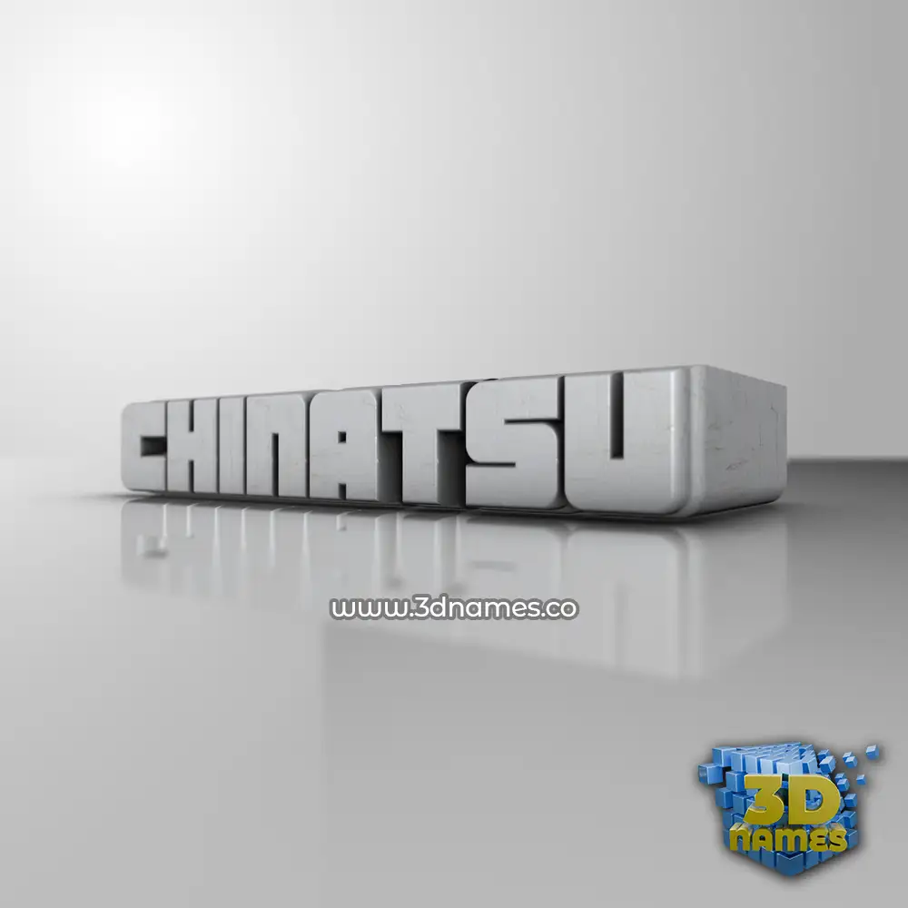 chinatsu in White Metro style - 3D name wallpaper