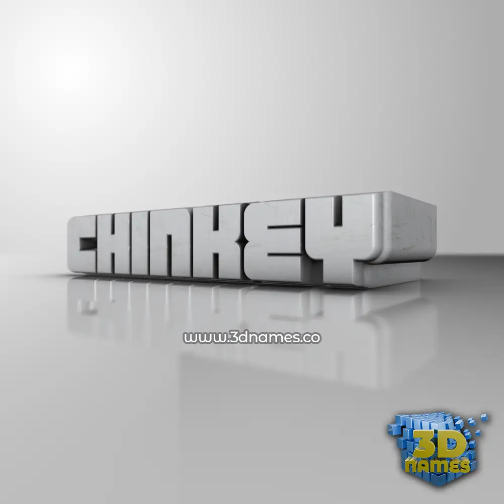 chinkey in White Metro style - 3D name wallpaper