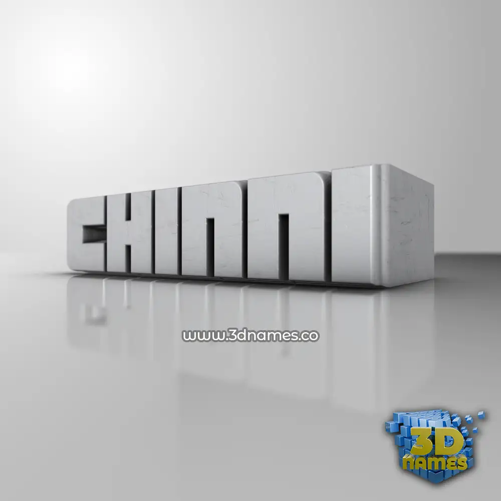 chinni in White Metro style - 3D name wallpaper