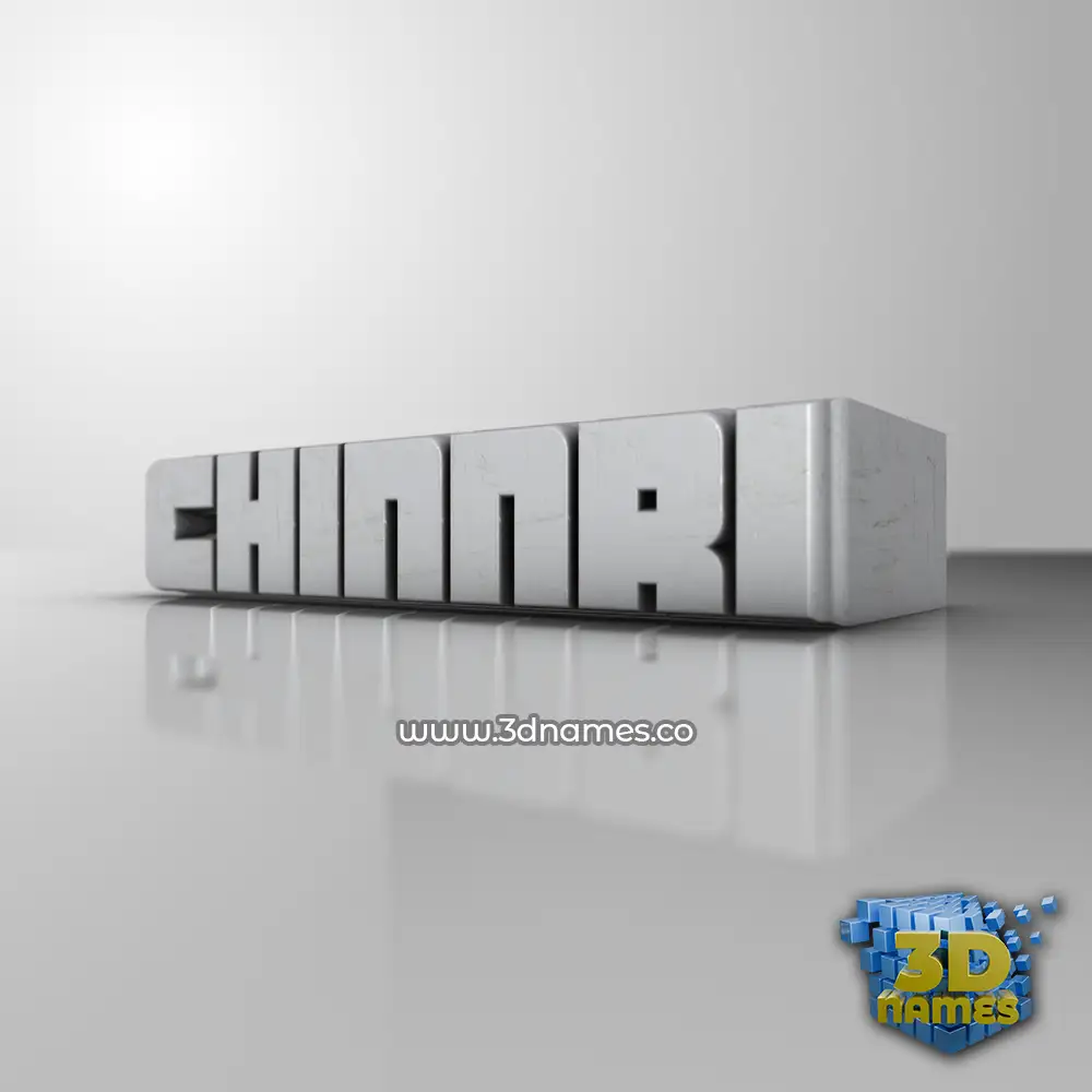 chinnri in White Metro style - 3D name wallpaper