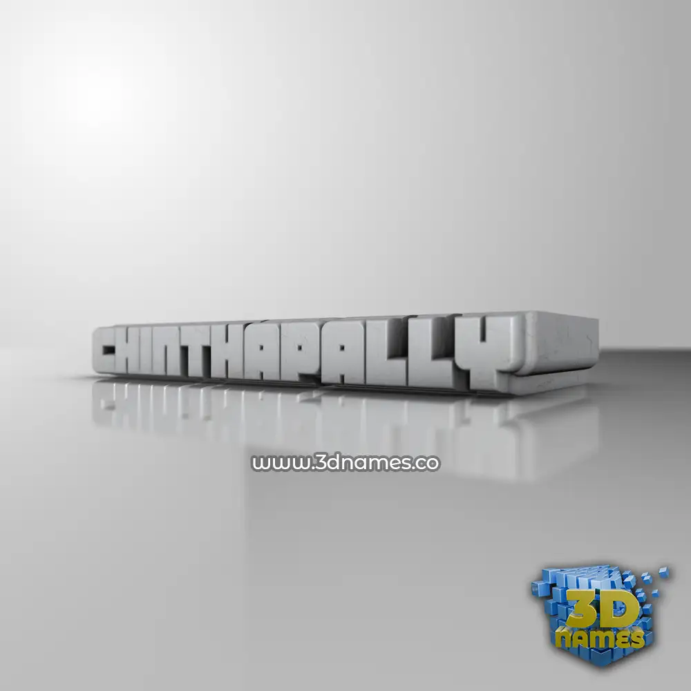 chinthapally in White Metro style - 3D name wallpaper
