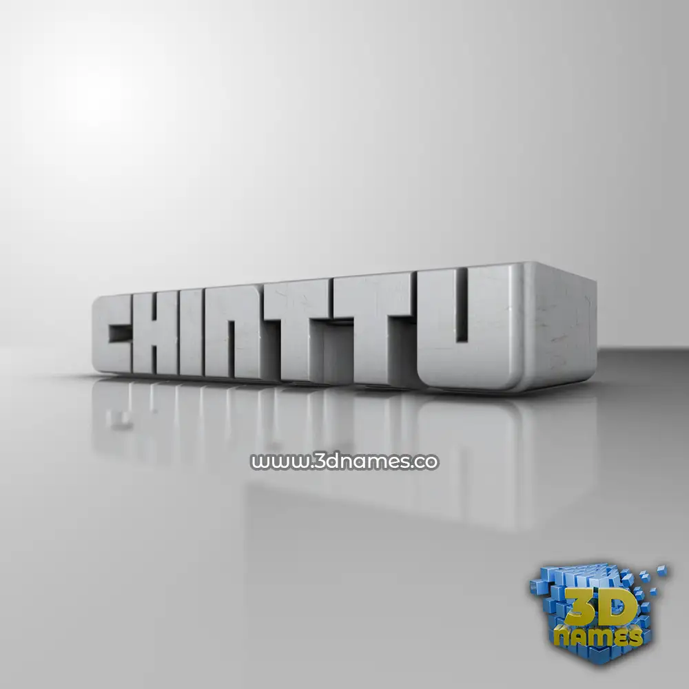chinttu in White Metro style - 3D name wallpaper