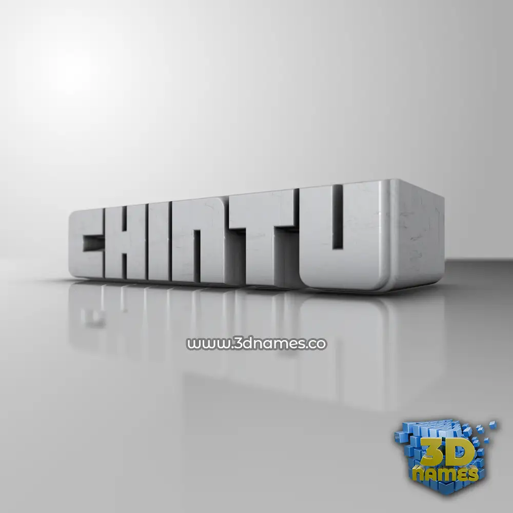 chintu in White Metro style - 3D name wallpaper