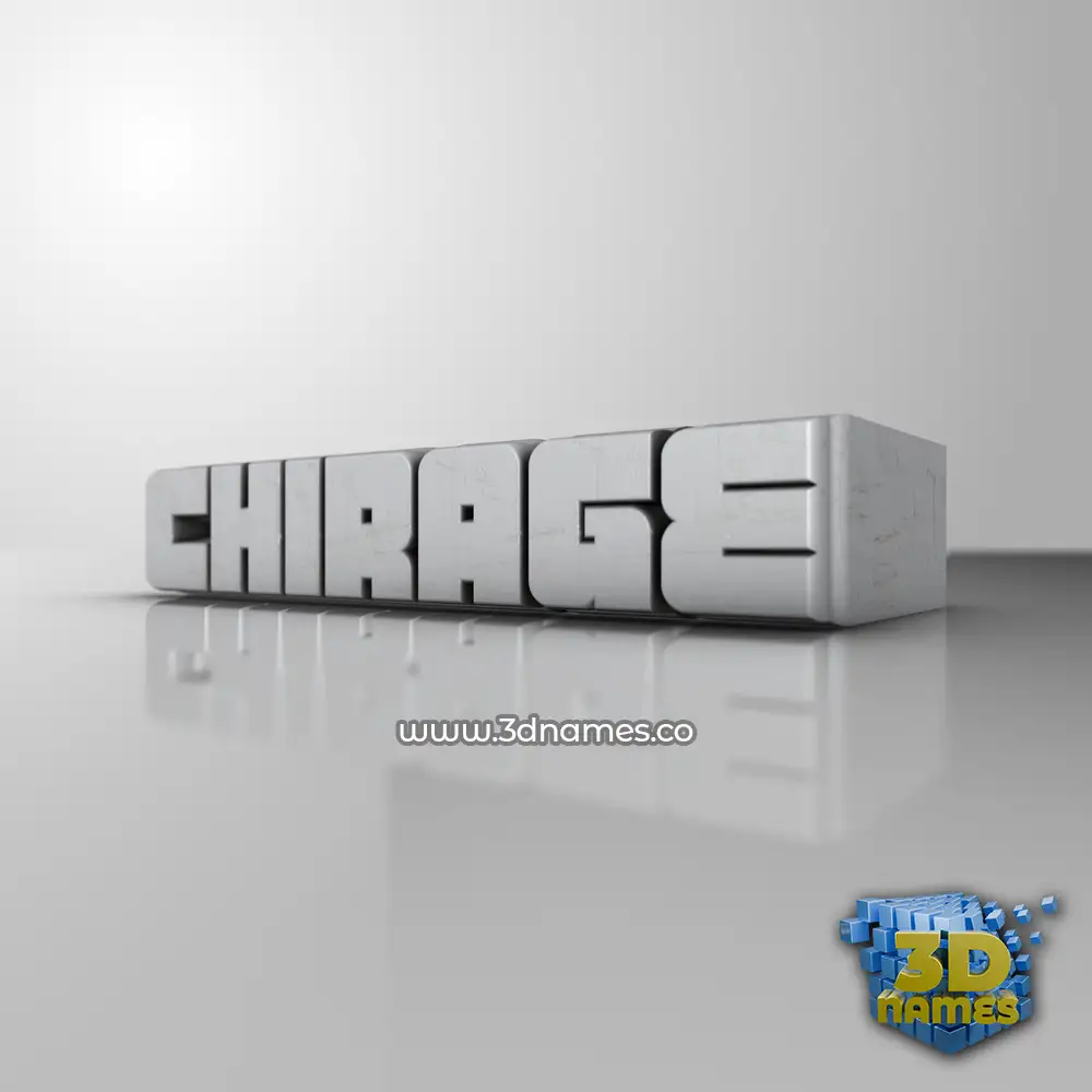 chirage in White Metro style - 3D name wallpaper