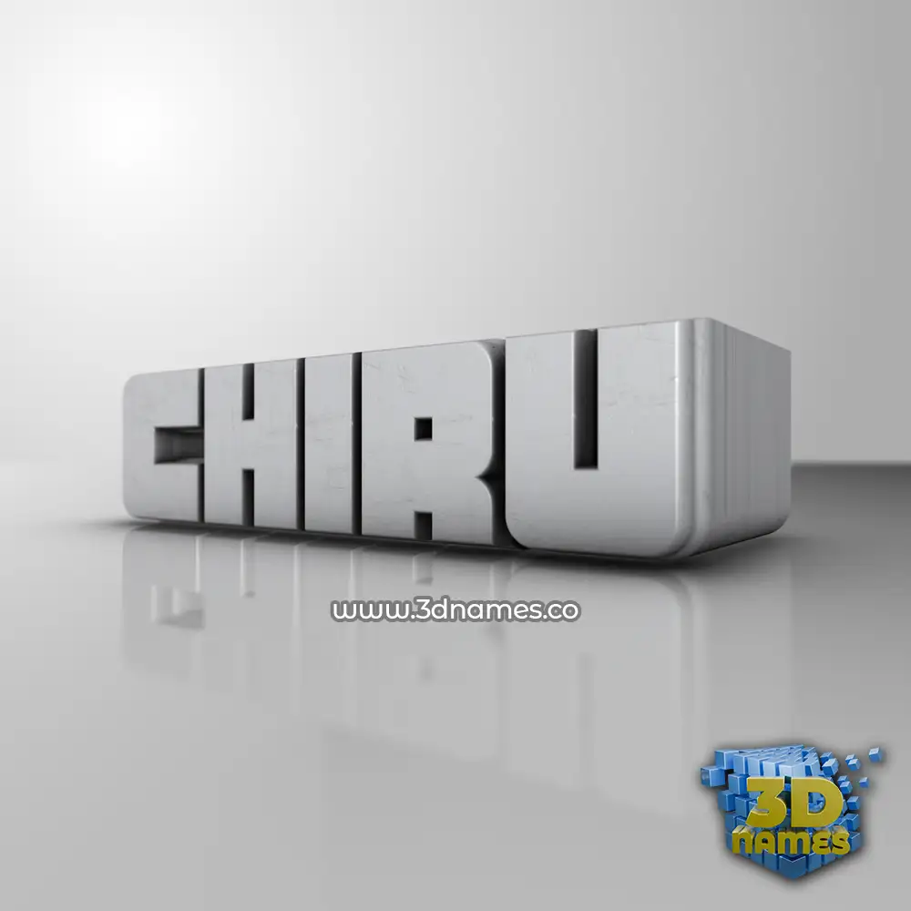 chiru in White Metro style - 3D name wallpaper
