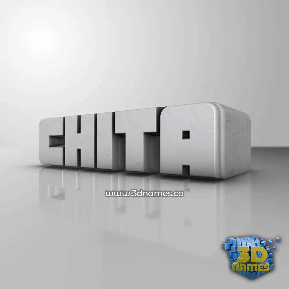 chita in White Metro style - 3D name wallpaper