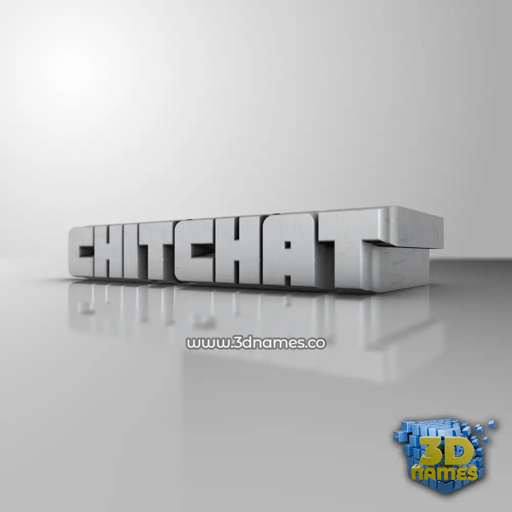 chitchat in White Metro style - 3D name wallpaper