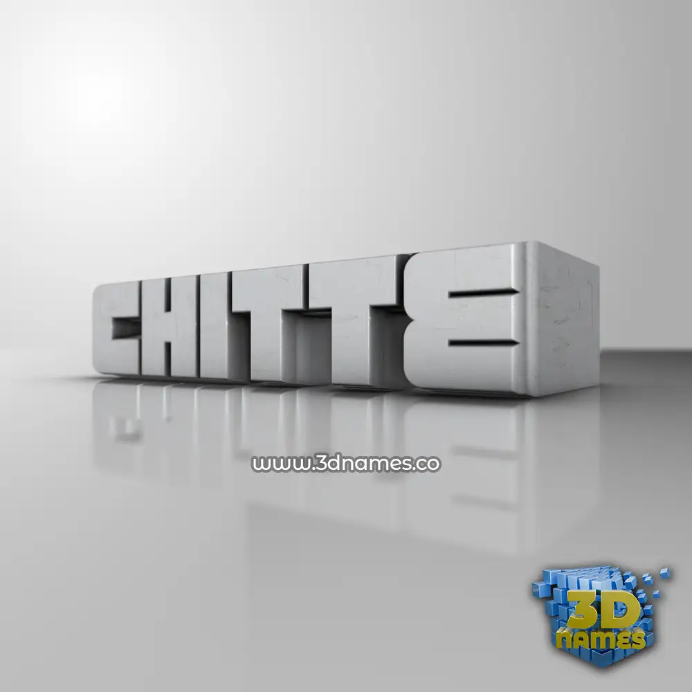chitte in White Metro style - 3D name wallpaper