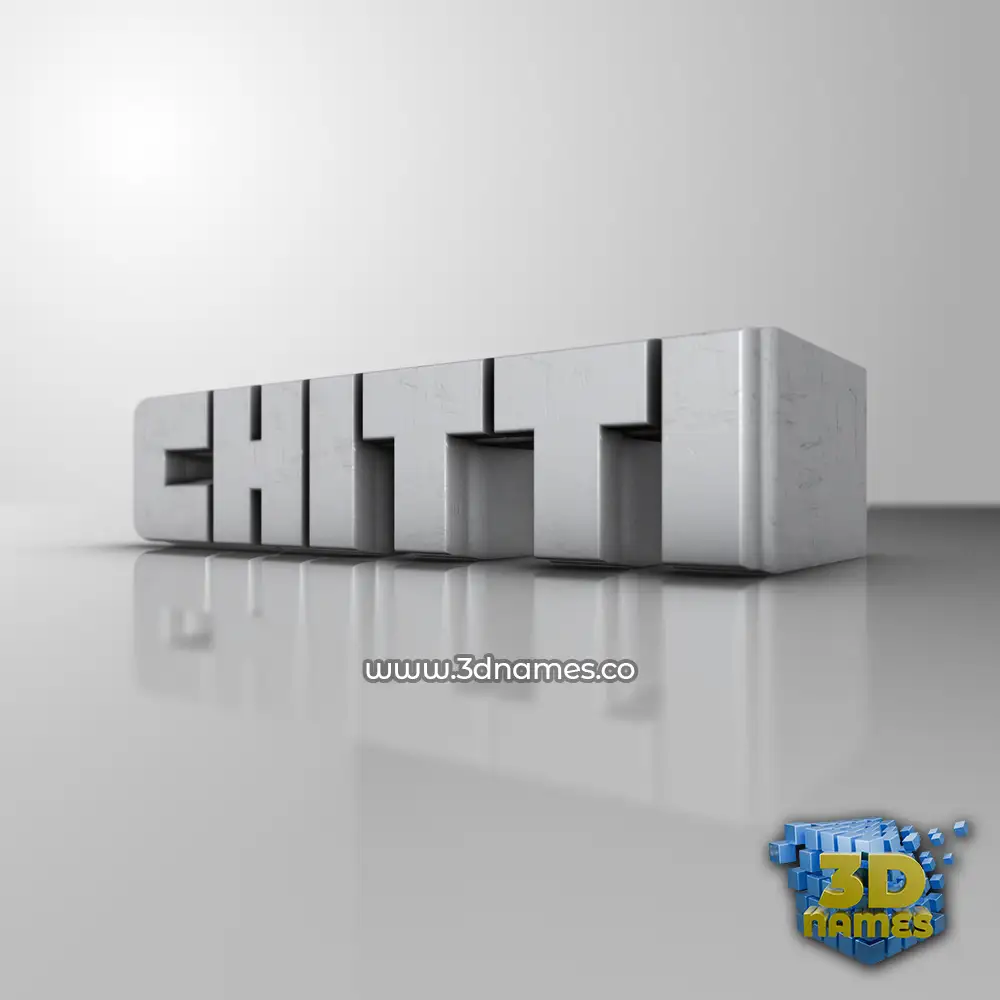chitti in White Metro style - 3D name wallpaper