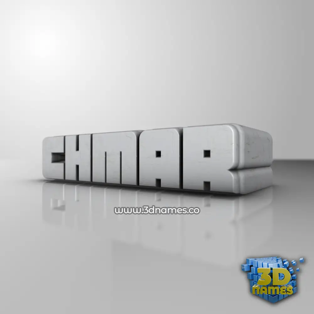 chmar in White Metro style - 3D name wallpaper