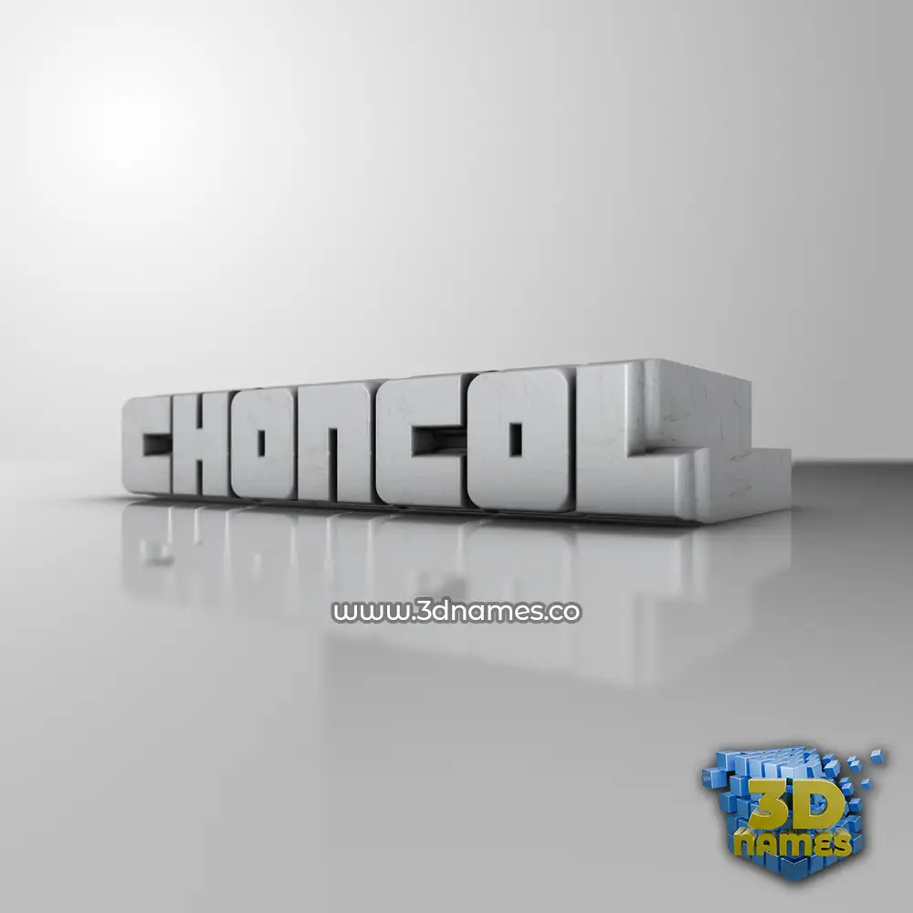 choncol in White Metro style - 3D name wallpaper