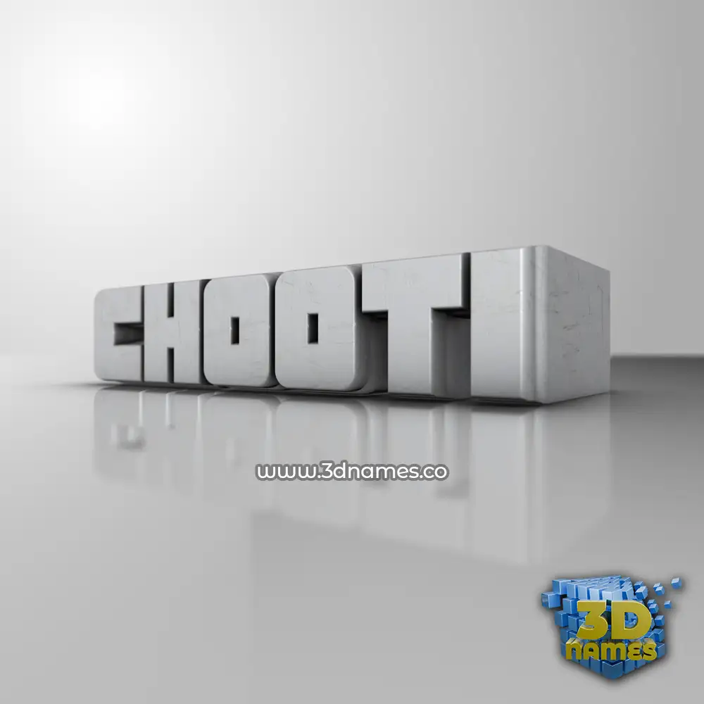 chooti in White Metro style - 3D name wallpaper