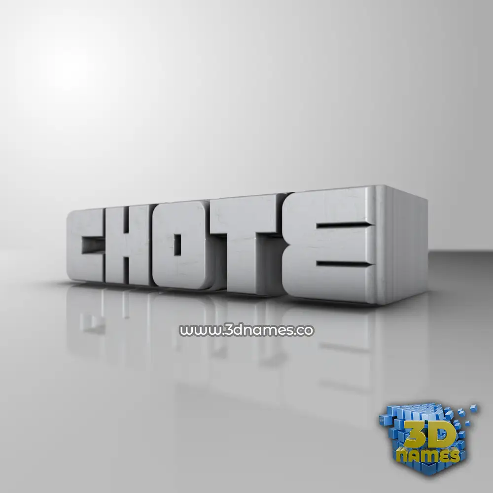 chote in White Metro style - 3D name wallpaper