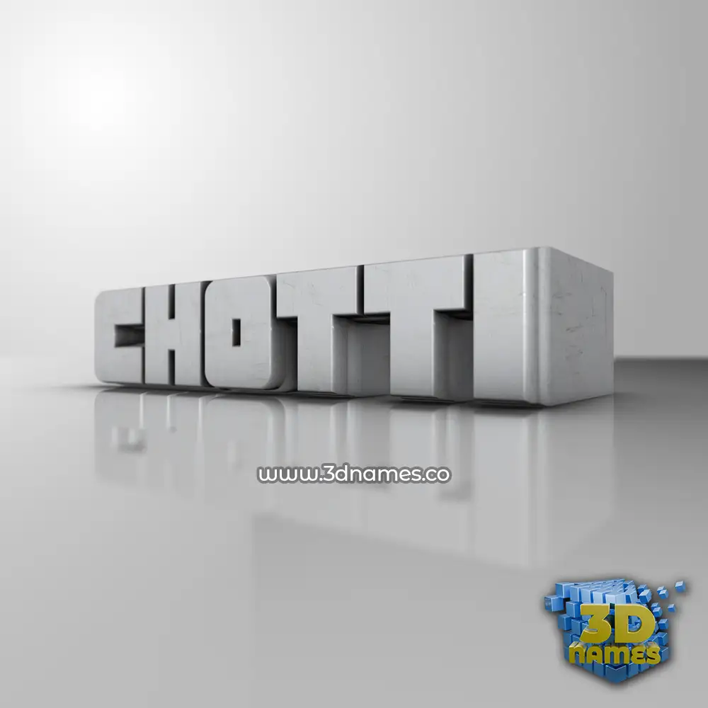 chotti in White Metro style - 3D name wallpaper