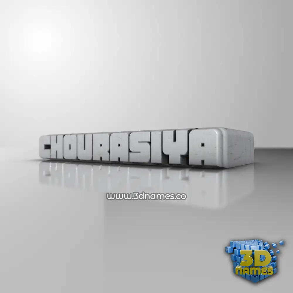 chourasiya in White Metro style - 3D name wallpaper