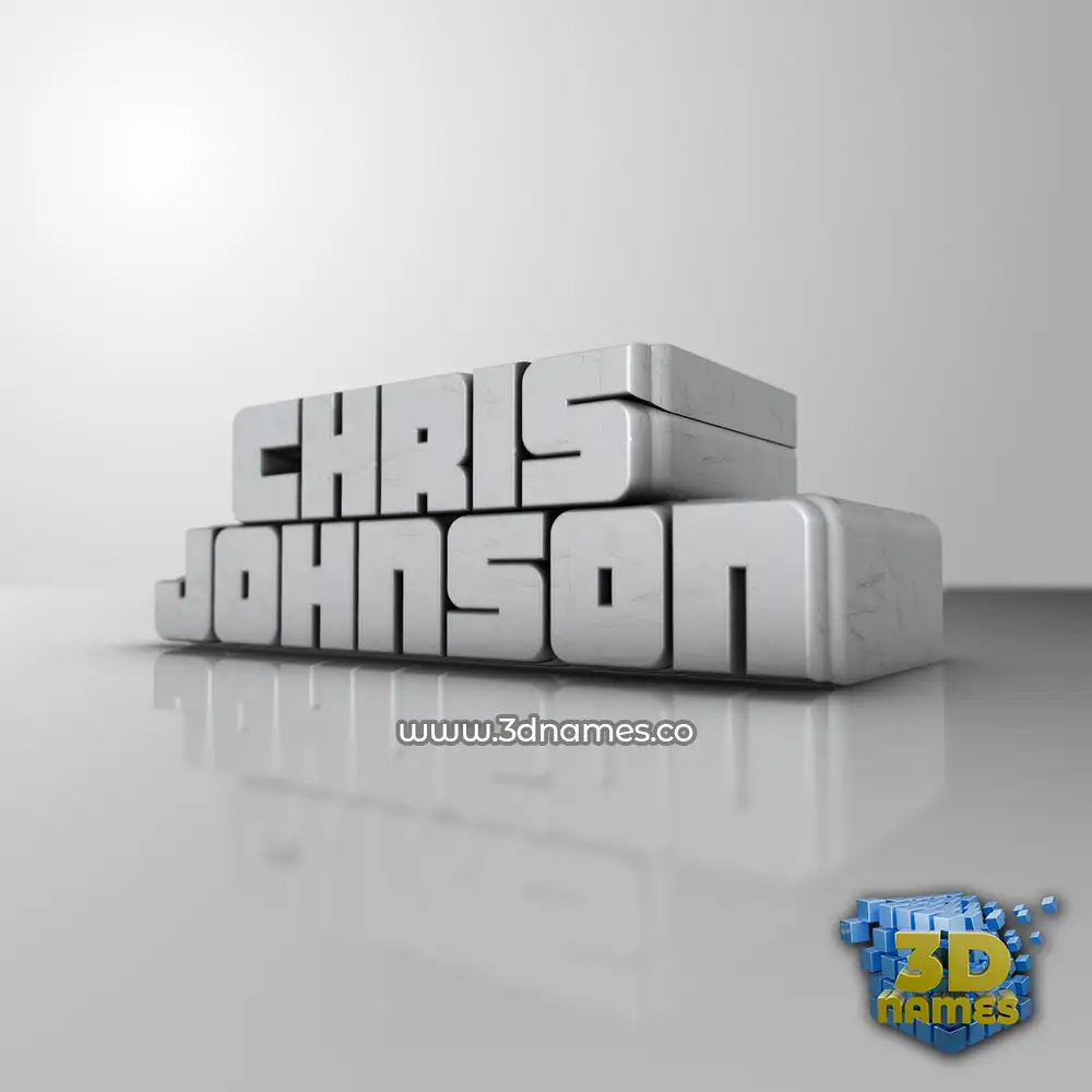 chris johnson in White Metro style - 3D name wallpaper
