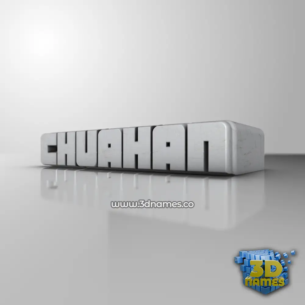 chuahan in White Metro style - 3D name wallpaper