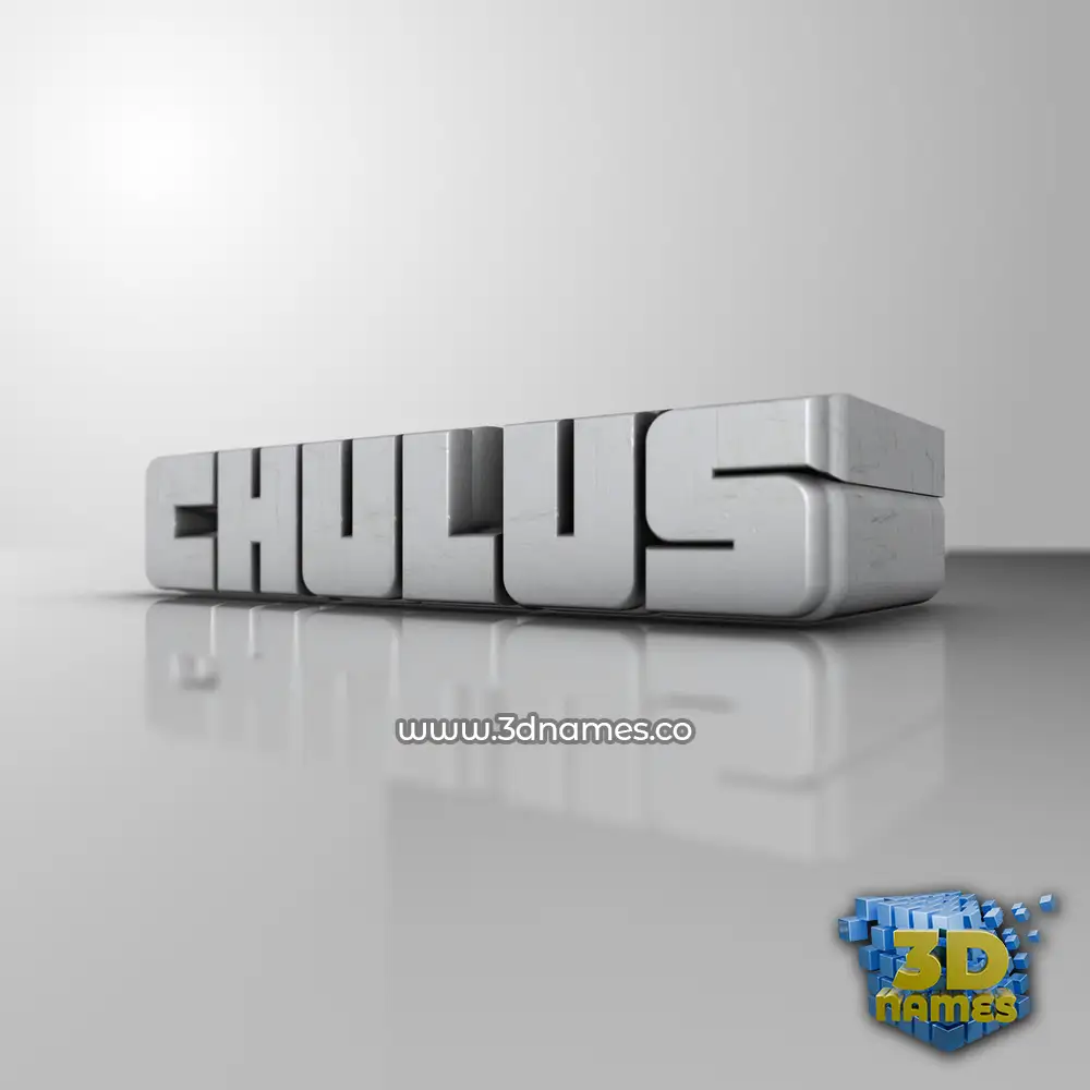 chulus in White Metro style - 3D name wallpaper