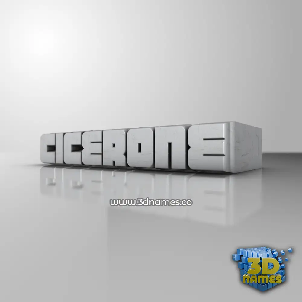 cicerone in White Metro style - 3D name wallpaper